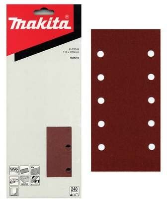 MAKITA papier brúsny suchý zips 115x229 mm 10 dier K240, 10 ks P-33249