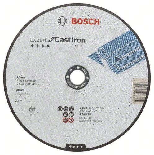 BOSCH Deliaci kotúč rovný Expert for Cast Iron AS 24 R BF, 230 mm, 3,0 mm 2608600546