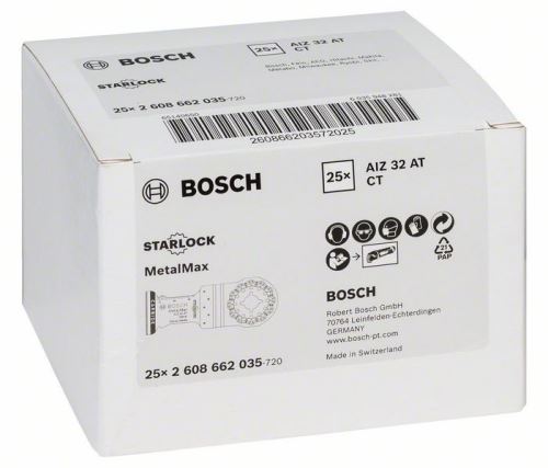 BOSCH Karbidový ponorný pílový list AIZ 32 AT Metal 40 x 32 mm 2608662035