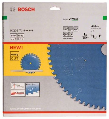 BOSCH Pílový kotúč Expert for Wood 250 x 30 x 2,4 mm, 60 2608642498