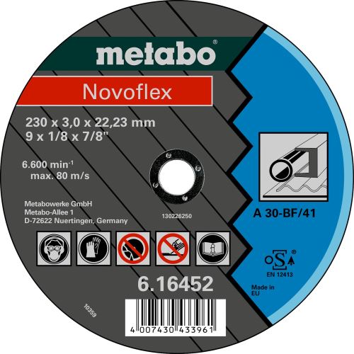 METABO - NOVOFLEX 180X3,0X22,23 OCEL', TF 41 (616450000)