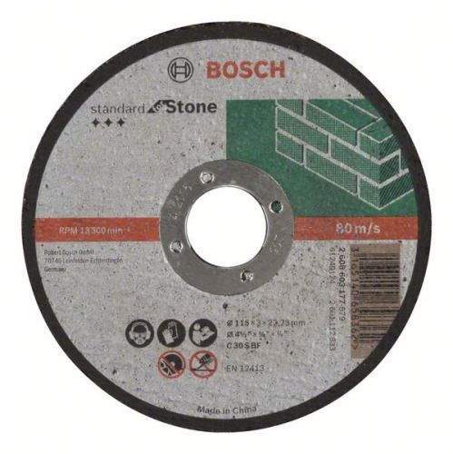 BOSCH Deliaci kotúč rovný Standard for Stone C 30 S BF, 115 mm, 22,23 mm, 3,0 mm 2608603177