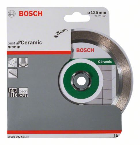 BOSCH Diamantový deliaci kotúč Best for Ceramic 125 x 22,23 x 1,8 x 10 mm 2608602631