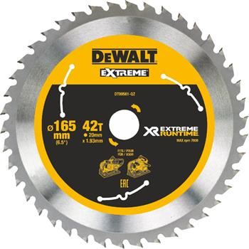 DeWALT Pílový kotúč (ideálny pre píly FLEXVOLT) 165 x 20 mm, 42 zubov DT99561