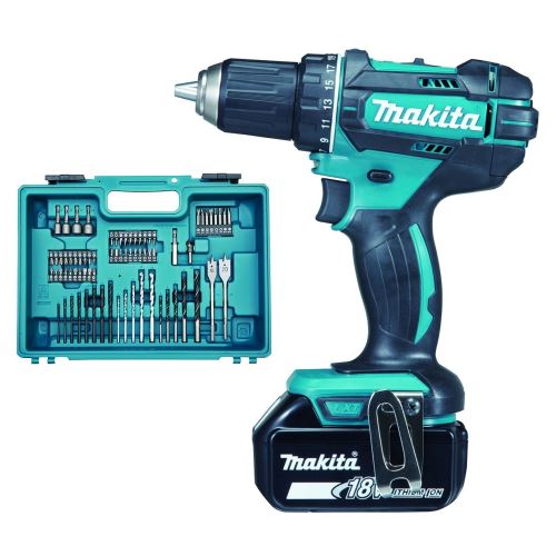 MAKITA Aku vŕtací skrutkovač s príslušenstvom Li-ion 18V/3,0 Ah DDF482RFX1