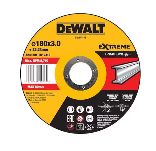 DeWALT rezný kotúč 180 x 3 x 22,23 mm na kovy DX7967