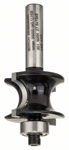 BOSCH Fréza na polkruhový profil 8 mm, R1 6 mm, L 19 mm, G 63 mm 2608628360