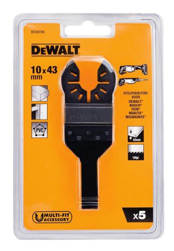 DeWALT Pílové listy (5 ks) na rezanie detailov 10 x 43mm (5 x DT20706) DT20726