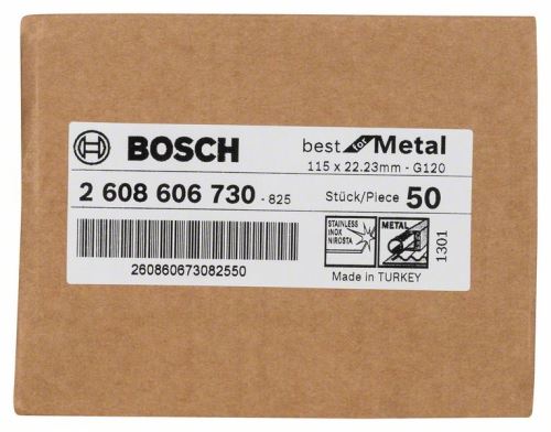 BOSCH Fíbrový brúsny kotúč R574, Best for Metal D = 115 mm; G = 120 2608606730