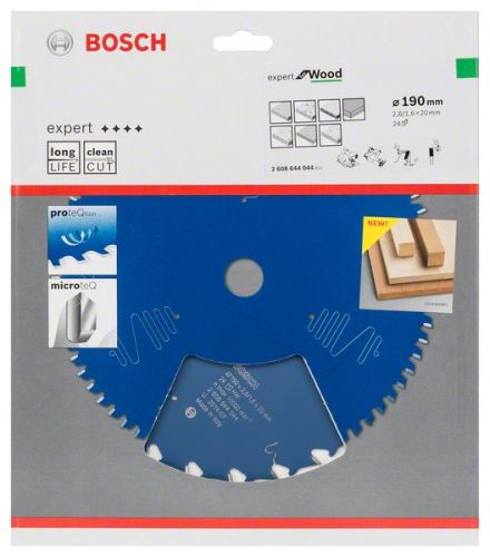 BOSCH Pílový kotúč Expert for Wood 190 x 20 x 2,6 mm, 24 2608644044