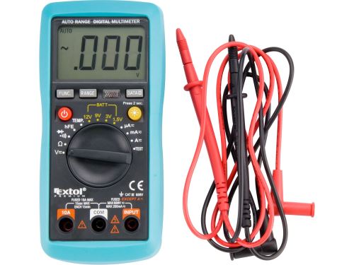 EXTOL PREMIUM Multimeter digitálny s automatickou voľbou rozsahu