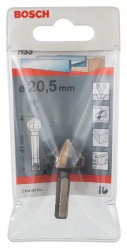 BOSCH Kužeľovitý záhlbník 20,5, M 10, 41 mm, 1/4" 2608597503