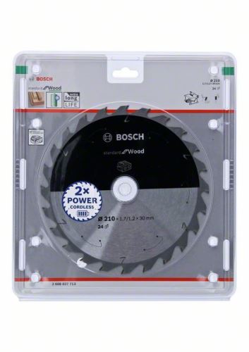 BOSCH Pílový kotúč pre aku píly; Standard for Wood 210x30x1,7/1,2x24T 2608837713