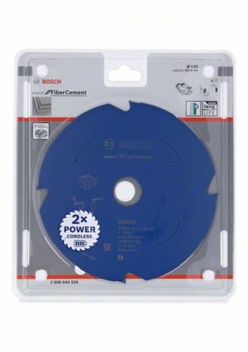 BOSCH Pílový kotúč pre aku píly; Expert pre Fiber Cement 190x30x1,8/1,2x4T 2608644556