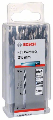 BOSCH Špirálový vrták HSS PointTeQ 5,0 mm 2608577165