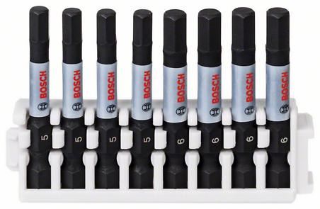 BOSCH Súprava skrutkovacích nástavcov Impact Control, 8 kusov, 4×H5; 4×H6 2608522332