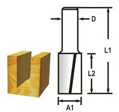 MAKITA Drážkovacia fréza 2 brit stopka 8 mm, 16x19x51 mm D-47569