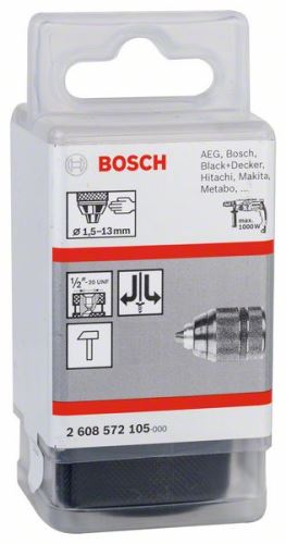 BOSCH Rýchloupínacie skľučovadlá do 13 mm 1,5-13 mm, 1/2" – 20 2608572105