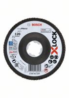 BOSCH X-LOCK Lamelové brúsne kotúče Best for Metal systému Ø 125 mm, G 120, X571, lomená verzia, sklolaminát 2608619204