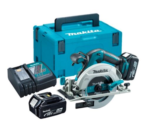 Makita Aku bezuhlíková okružná píla Li-ion LXT 18V/5,0Ah, Makpac DHS680RTJ