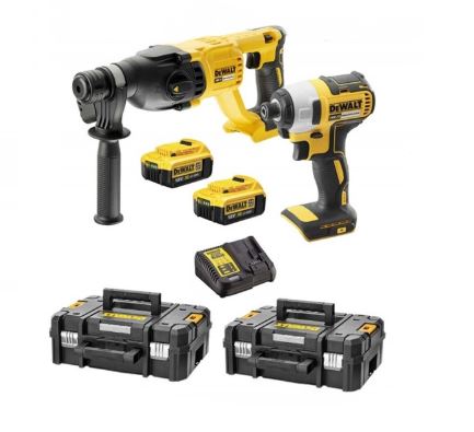 DEWALT Aku set, aku kladivo + aku rázový uťahovač DCK2023M2T