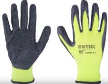 EXTOL rukavice nylonové, bezšvíkové, polomáčané v latexe, veľkosť 10" 8856646