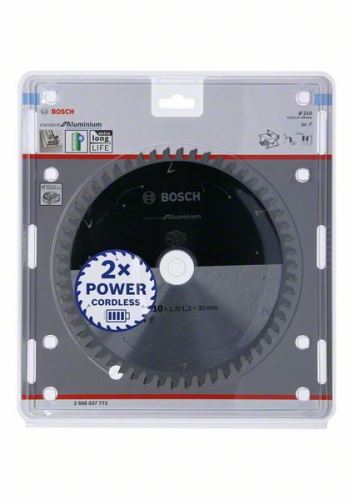 BOSCH Pílový kotúč pre aku píly; Standard for Aluminium 210x30x1,9/1,3x54T 2608837773