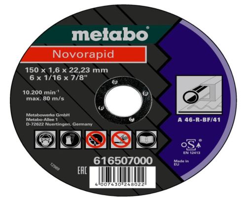 METABO - Novorapid 150 x 1,6 x 22,23 mm, ocel, TF 41