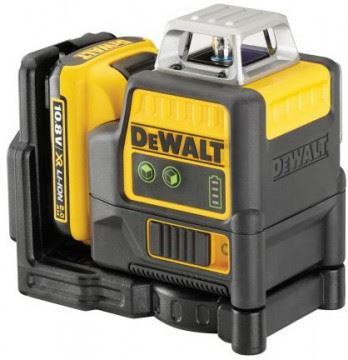 DeWALT Aku krížový laser, 2 x 360°, zelený lúč, dosah 30/60 m DCE0811D1G