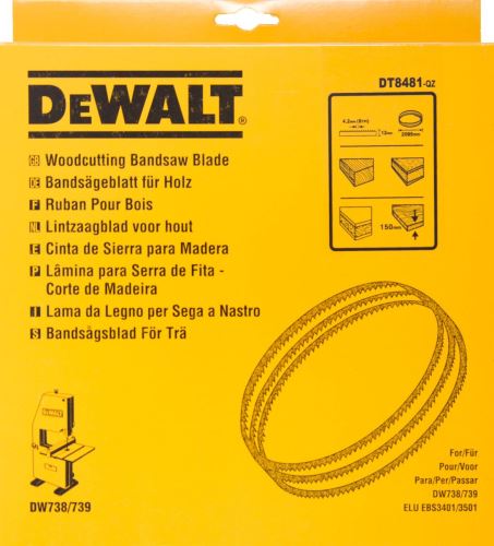 DeWALT Univerzálny pílový pás pre DW738/9 univerzálny, šírka 12 mm DT8481