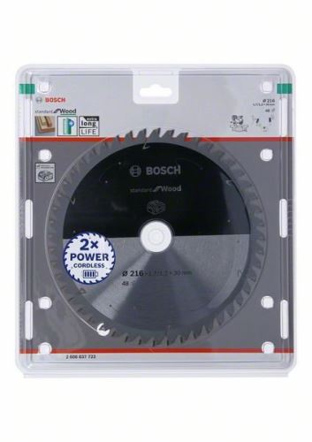 BOSCH Pílový kotúč pre aku píly; Standard for Wood 216x30x1,7/1,2x48T 2608837723