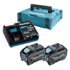 MAKITA súprava Li-ion XGT 40V 2 ks BL4050F+1 ks DC40RA+1 ks Makpac 191V35-5