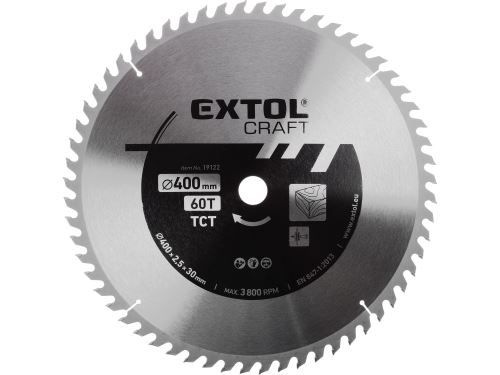 EXTOL CRAFT kotúč pílový s SK plátkami, O 400x3, 5x30mm, 60T 19122