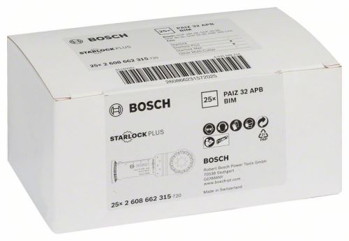 BOSCH BIM ponorný pílový list PAIZ 32 APB Wood and Metal 60 x 32 mm 2608662315