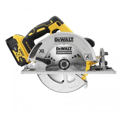 DeWALT Aku kotúčová píla XR 184 mm, 2x 5,0 Ah Li-Ion, v kufri TSTAK DCS572P2