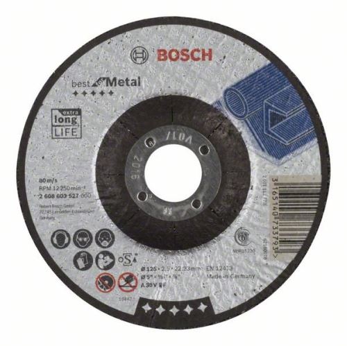 BOSCH Deliaci kotúč profilovaný Best for Metal A 46 V BF, 125 mm, 1,5 mm 2608603519