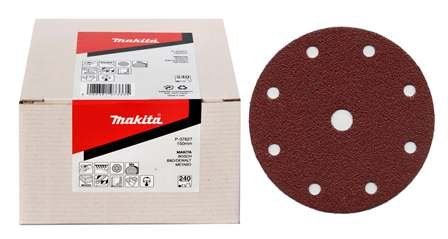 MAKITA papier brúsny suchý zips 150 mm 6 dier K400, 50 ks P-37649