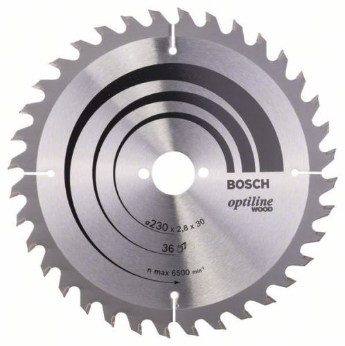 BOSCH Pílový kotúč Optiline Wood 230 x 30 x 2,8 mm, 36 2608640628