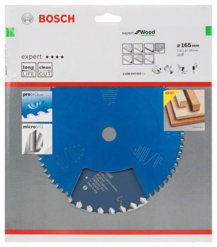 BOSCH Pílový kotúč Expert for Wood 165 x 20 x 2,6 mm, 36 2608644023