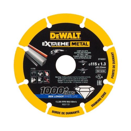 DeWALT Diamantový kotúč EXTREME METAL 180 x 1,5 mm DT40254