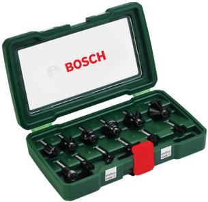 BOSCH 12dielna sada fréz z tvrdokovu (Ø stopky 8 mm) 2607019466