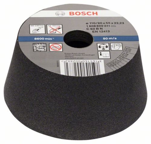 BOSCH Brúsny hrniec, kónický - kameň/betón 90 mm, 110 mm, 55 mm, 60 1608600241