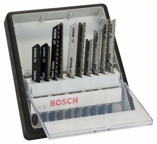 BOSCH 10dielna sada pílových plátkov Robust Line Top Expert, so stopkou TT 130 RIFF; T 118 AHM; T 141 HM; T 101 A; T 113 A; T 101 BF; T 101 BIF; T 118 AF; T 227 D; T 123 X 2607010574