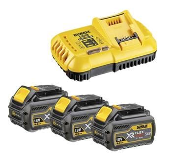 DeWALT 18/54V 3x 6,0 Ah FLEXVOLT akumulátor + nabíjačka DCB118T3