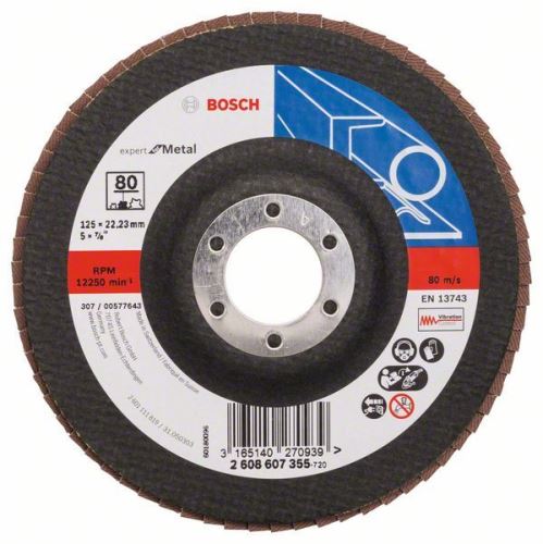 BOSCH Lamelový brúsny kotúč X551, Expert pre Metal D = 115 mm; G = 60, lomený 2608606753