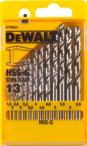 DeWALT Súprava vrtákov HSS-G, na kov (13 ks) DT5922