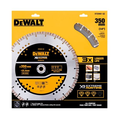 DeWALT Segmentový diamantový pílový kotúč, 350 mm DT20461 DT20461