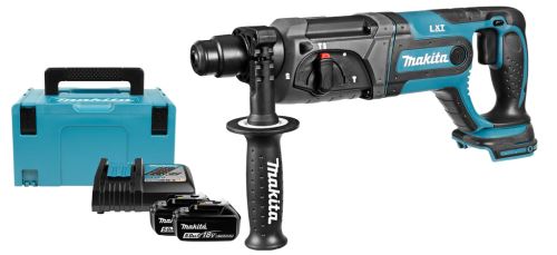 Makita Aku kombinované kladivo Li-ion LXT 18V/5,0 Ah, Makpac DHR241RTJ