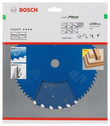 BOSCH Pílový kotúč Expert for Wood 210 x 30 x 2,8 mm, 30 2608644058