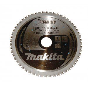 MAKITA kotúč pílový oceľ SPECIALIZED 136x1.1x20 mm 56 zubov B-33744